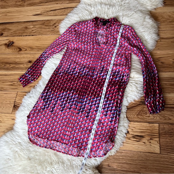 Marc Jacobs Patterned Long Sleeve Silk Dress XS - Picture 6 of 9